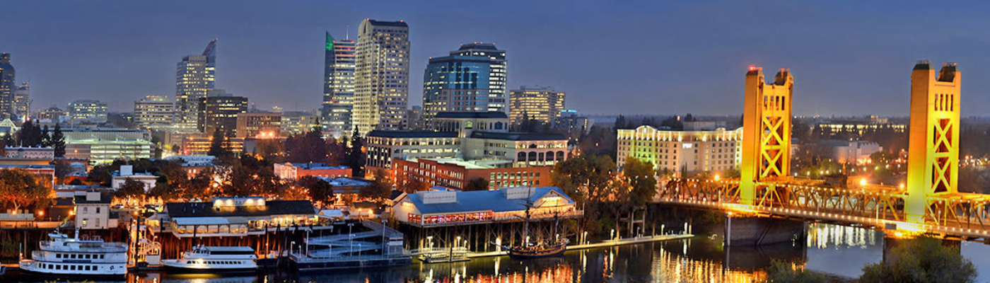 Sacramento evening skyline