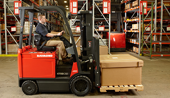 Raymond forklift, 4750 4-wheel sit down counterbalance truck