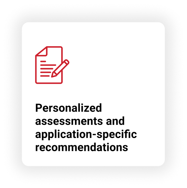 Personalized Assessments and Application-Specific Recommendations